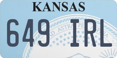 KS license plate 649IRL