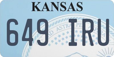 KS license plate 649IRU