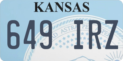KS license plate 649IRZ