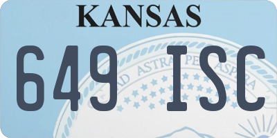 KS license plate 649ISC