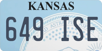 KS license plate 649ISE