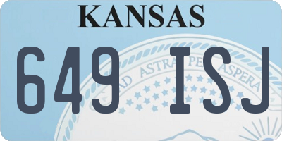 KS license plate 649ISJ
