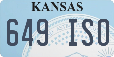 KS license plate 649ISO