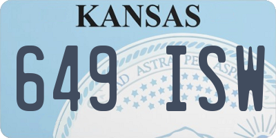 KS license plate 649ISW