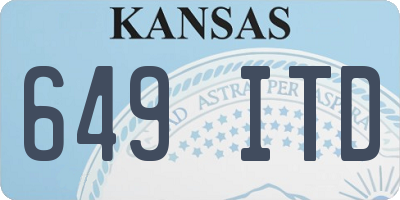 KS license plate 649ITD
