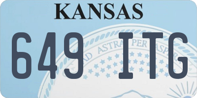 KS license plate 649ITG