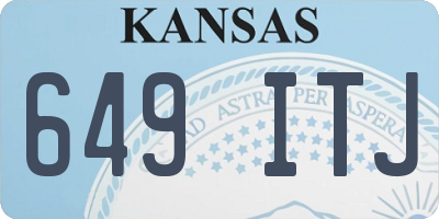 KS license plate 649ITJ