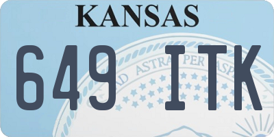 KS license plate 649ITK