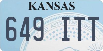 KS license plate 649ITT