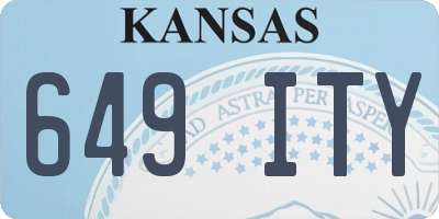 KS license plate 649ITY