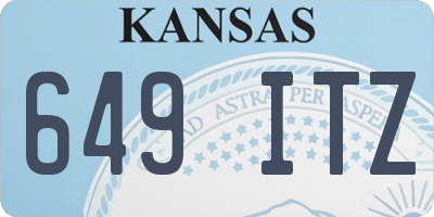 KS license plate 649ITZ
