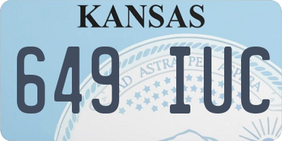 KS license plate 649IUC
