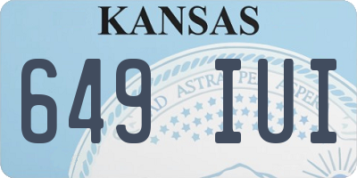 KS license plate 649IUI