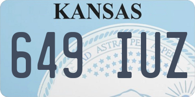 KS license plate 649IUZ