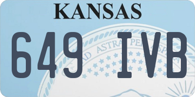 KS license plate 649IVB