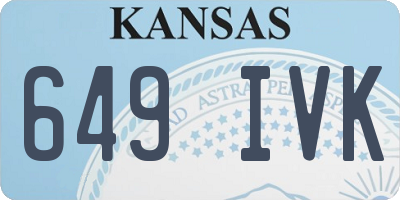 KS license plate 649IVK