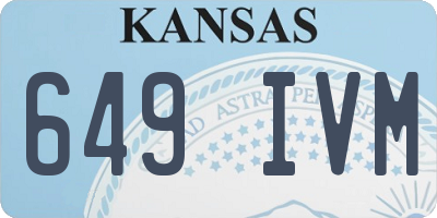 KS license plate 649IVM