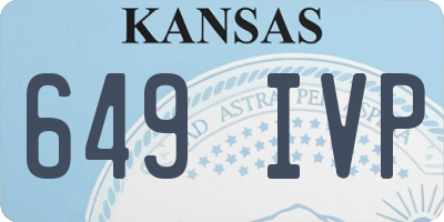KS license plate 649IVP