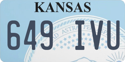 KS license plate 649IVU