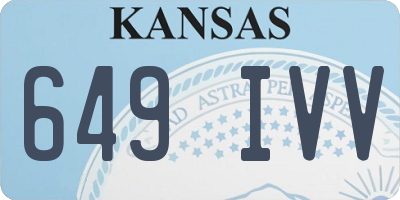 KS license plate 649IVV