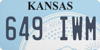 KS license plate 649IWM