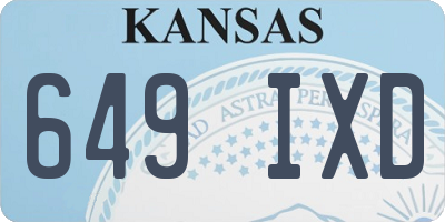 KS license plate 649IXD