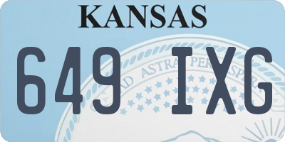 KS license plate 649IXG