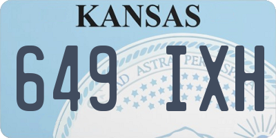 KS license plate 649IXH
