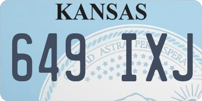 KS license plate 649IXJ
