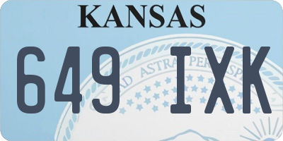 KS license plate 649IXK