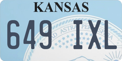 KS license plate 649IXL