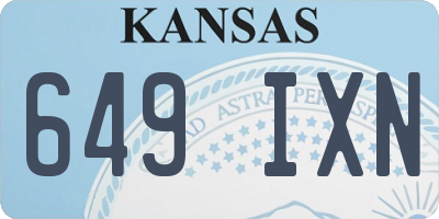 KS license plate 649IXN