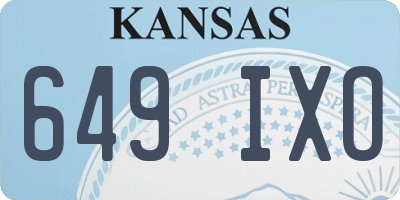 KS license plate 649IXO