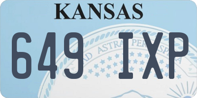 KS license plate 649IXP