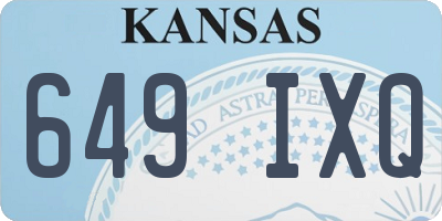 KS license plate 649IXQ