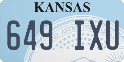 KS license plate 649IXU