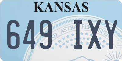 KS license plate 649IXY