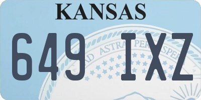 KS license plate 649IXZ