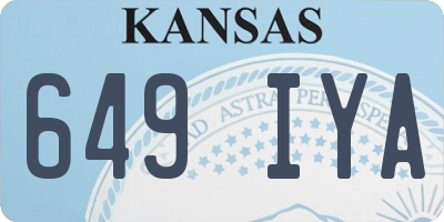 KS license plate 649IYA