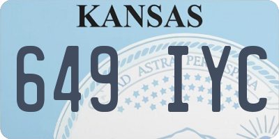 KS license plate 649IYC