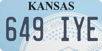 KS license plate 649IYE