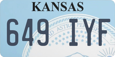 KS license plate 649IYF