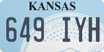 KS license plate 649IYH