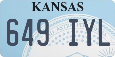 KS license plate 649IYL