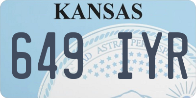 KS license plate 649IYR