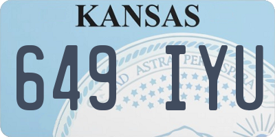KS license plate 649IYU