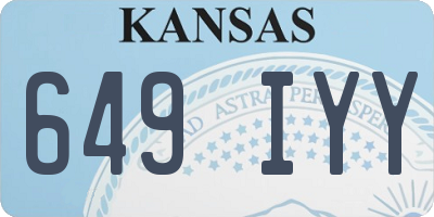 KS license plate 649IYY