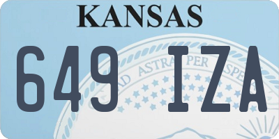 KS license plate 649IZA