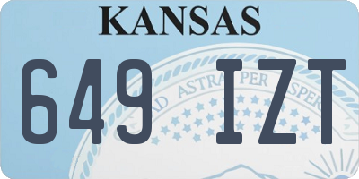 KS license plate 649IZT