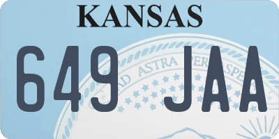 KS license plate 649JAA
